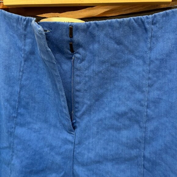 Diane Von Furstenberg Royal Blue Tapered Leg Dress Pants Size 6 - Picture 2 of 11